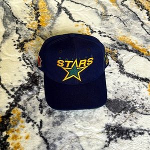 Dallas Stars Vintage Plain Logo 90s Snapback Hat Rare Sports Specialties